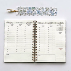 Agenda Semana a la Vista "Floral Blue" Formato Vertical - tienda online