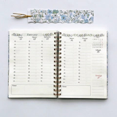 Imagen de Agenda Semana a la Vista "Floral Blue" Formato Vertical