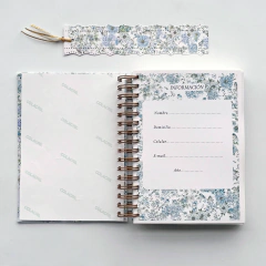 Agenda Semana a la Vista "Floral Blue" Formato Horizontal