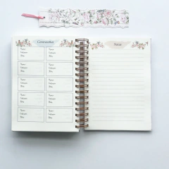 Agenda Semana a la Vista"Roses" Formato Vertical - C2designs