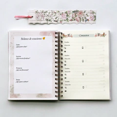 Agenda Semana a la Vista"Roses" Formato Vertical en internet
