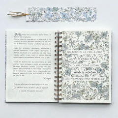 Agenda Semana a la Vista "Floral Blue" Formato Vertical