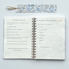 Agenda Semana a la Vista "Floral Blue" Formato Horizontal - C2designs