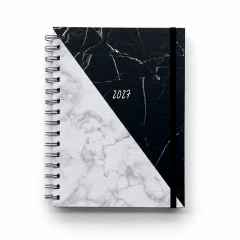 Agenda Semana a la Vista "Marmol B&N" Formato Vertical
