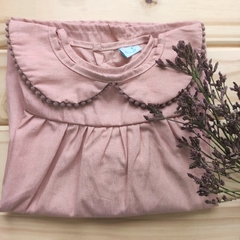 Bata Vestido Gola Dupla Face Rosê na internet