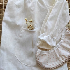 Bata Vestido Gola Dupla Face Linho - comprar online