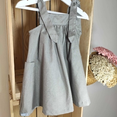Vestido Viva Cinza - Moda Infantil Sustentável e Consumo Consciente | Mi Semelita | 