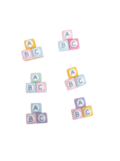 Aplique Resina Escolar Cubo ABC - comprar online