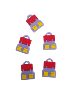 Aplique Emborrachado Escolar Mochila Lilás - comprar online