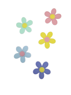 Aplique Emborrachado Flores Candy Color - comprar online