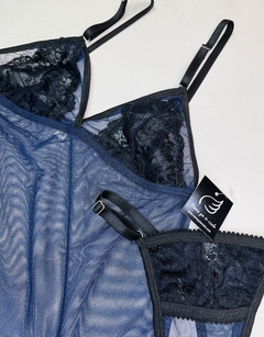 Camisolin Y less Roma azul noche y negro - tienda online
