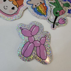 Sticker Globo Perrito Rosa - comprar online
