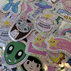 Sticker Globo Perrito Rosa en internet