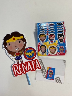 Sticker Personalizados x 20 unidades + Topper para la torta