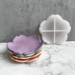 Molde Silicona Bandeja Plato Forma De Flor Resina - comprar online
