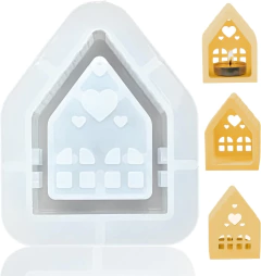 Molde Silicona Adorno Casitas Mini Faroles Concreto - Fun Style Design