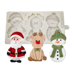 Molde Silicona Reno Muñeco Papa Noel Xl Fondant Porcelana - comprar online