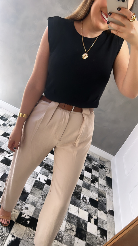 Calça Alfaiataria Helena com cinto