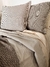 Funda de edredón natural y gris 1 plaza - Isolina deco home