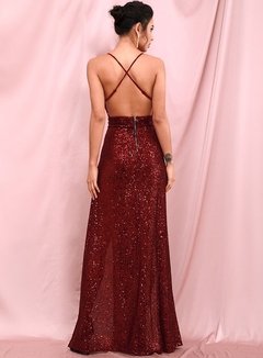 VESTIDO SIMIL GEBSY BORDO en internet