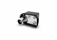 FICHA 75 OHMS MACHO PIN GRUESO NEGRA