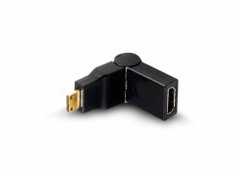 FICHA ADAPTADORA MICRO HDMI MACHO A HDMI HEMBRA 180°