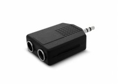 FICHA ADAPTADORA PLUG 3.5 ST A 2 JACK 6.5 ST