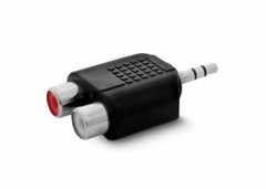 FICHA ADAPTADORA PLUG 3.5 ST A 2 JACK RCA