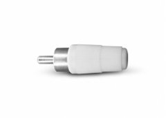 FICHA PLUG RCA BLANCA CORTA