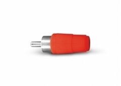 FICHA PLUG RCA ROJA CORTA