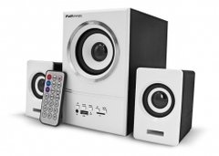 JUEGO DE PARLANTES MULTIMEDIA 2.1 USB (BT / TF / USB / FM) BLANCO