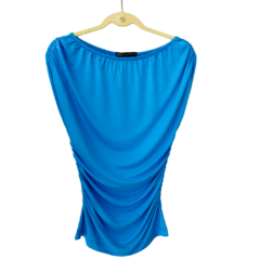 Imagem do Blusa Illimité Drapeada Feminina Slim Manga Curta Ombro Só