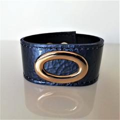 Brazalete Aplique Oval Dorado - De la Riestra