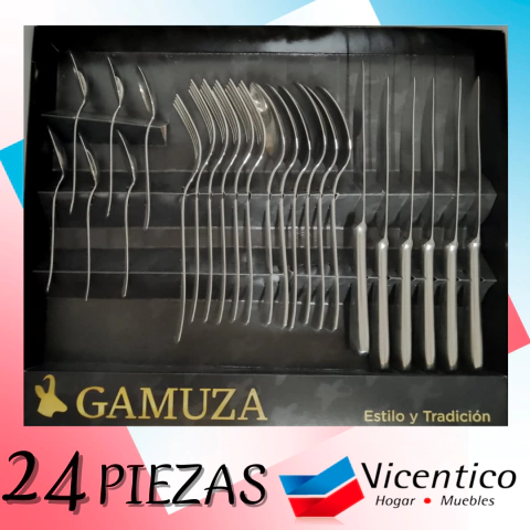 JUEGO 24 PIEZAS ESTUCHE. MODELO COLISEUM. GAMUZA