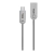 Cable Cargador Para iPhone Iron Flex Metalico Reforzado Soul Color Plateado