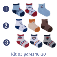Meia Infantil Menino 16-20 Pimpolho (kit com 03 pares) - comprar online