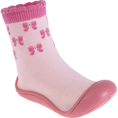 Meia com Sola Cano Longo Rosa Pimpolho