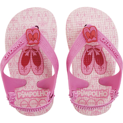 Chinelo com Elástico Pimpolho Baby Bailarina Rosa