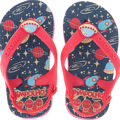 Chinelo Infantil com Elástico Pimpolho Baby Espaço Marinho