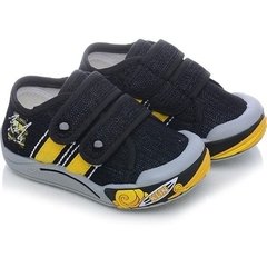 Tênis Infantil Toy Preto e Amarelo Klin
