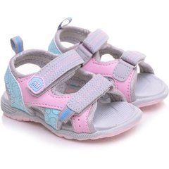 Sandália Infantil Papete Cinza Rosa Pimpolho