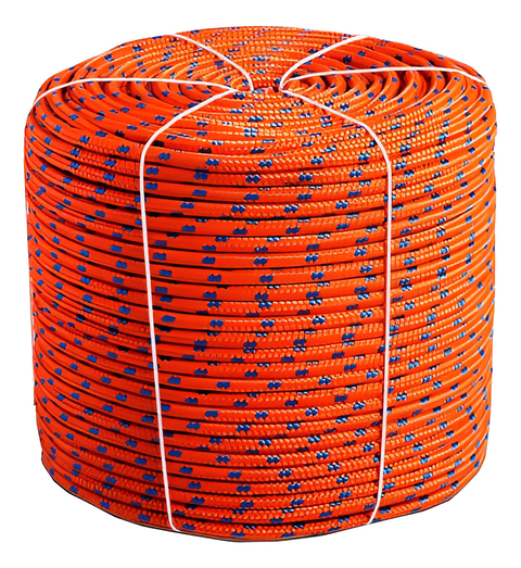 Corda Pet Trançada Laranja 10,0mm 10 Metros Rodocordas