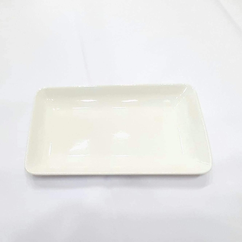 Bandeja cerámica blanca