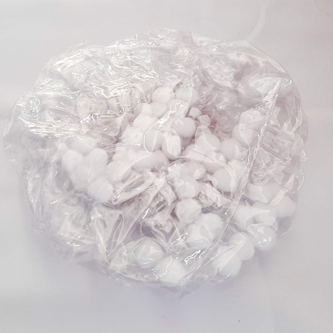 Gorra de baño cristal con bolitas de algodón