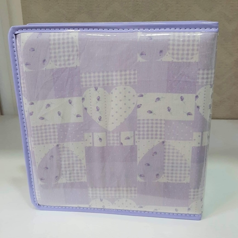 Carpetas 3 anillos cristal lila patch