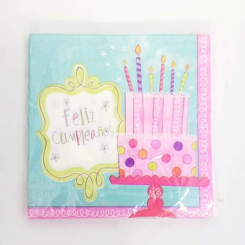Servilleta de papel feliz cumpleaños