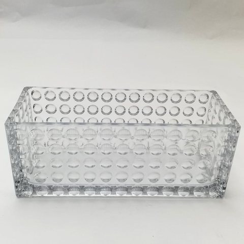 Florero rectangular de vidrio - comprar online