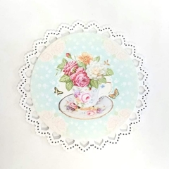 Apoya fuente circular estampa floral - comprar online