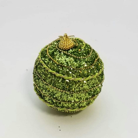 Adorno colgante esfera verde 8 cm