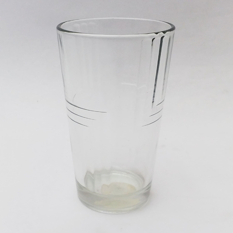 Vaso de vidrio texturado